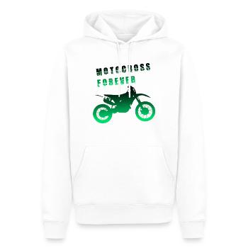 Motocross Forever / Motocross für immer - Männer Premium Bio Hoodie - Weiß - Vorne - Nico (187cm)