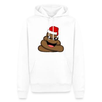 CHRISTMAS POOP - Men’s Premium Organic Hoodie - white - Front - Nico (187cm)