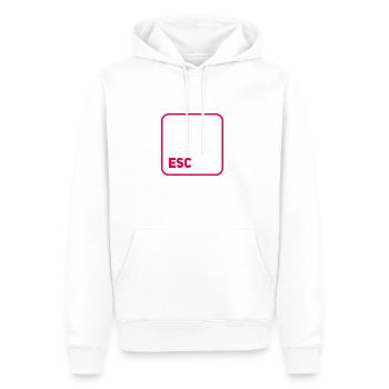 touche esc - Sweat à capuche Premium bio Homme - blanc - Devant - Nico (187cm)