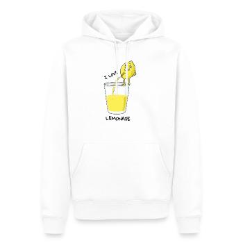 I love Lemonade Geschenk Zitrone pinkelt lustig - Männer Premium Bio Hoodie - Weiß - Vorne - Nico (187cm)