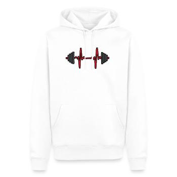 Gewicht Heber Training Sportler Training Workout - Männer Premium Bio Hoodie - Weiß - Vorne - Nico (187cm)