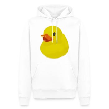 Ente, Badeente, Duck, Rubber Ducky - Sweat à capuche Premium bio Homme - blanc - Devant - Nico (187cm)