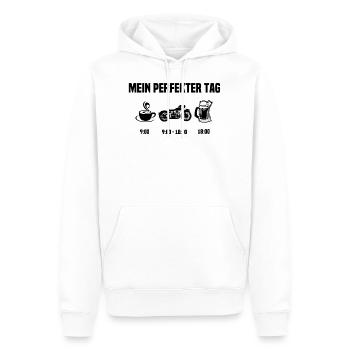 Mein Perfekter Tag mit Motorrad - Männer Premium Bio Hoodie - Weiß - Vorne - Nico (187cm)