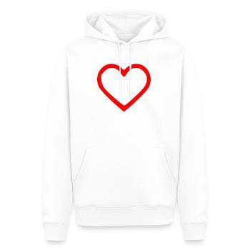 Forme du cœur - Sweat à capuche Premium bio Homme - blanc - Devant - Nico (187cm)