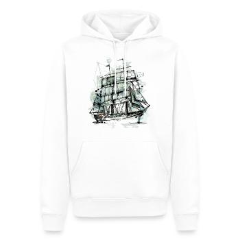 Sailing ship - Men’s Premium Organic Hoodie - white - Front - Nico (187cm)