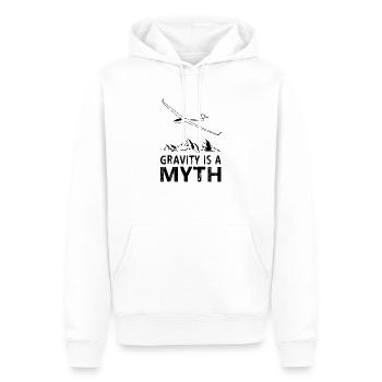 Glider, Gravity est un mythe pour pilote pilote - Sweat à capuche Premium bio Homme - blanc - Devant - Nico (187cm)