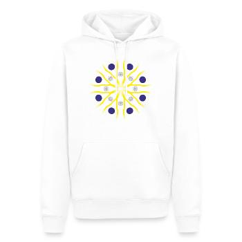 Spirituell Mandala - Männer Premium Bio Hoodie - Weiß - Vorne - Nico (187cm)