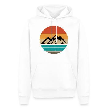 Mountaineering Mountains Mountain Hiking Hiking Mountains - Men’s Premium Organic Hoodie - white - Front - Nico (187cm)