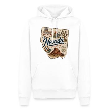 Nevada Silver State Vintage Las Vegas Aufkleber - Männer Premium Bio Hoodie - Weiß - Vorne - Nico (187cm)