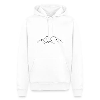 Advanture Erlebnis mit Berge zum Selbstgestalten - Männer Premium Bio Hoodie - Weiß - Vorne - Nico (187cm)