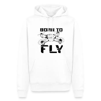 Drone - Né pour voler - Sweat à capuche Premium bio Homme - blanc - Devant - Nico (187cm)
