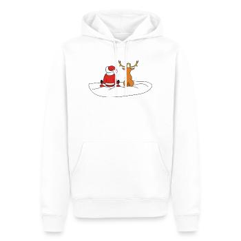 Weihnachtsmann Rentier - Männer Premium Bio Hoodie - Weiß - Vorne - Nico (187cm)