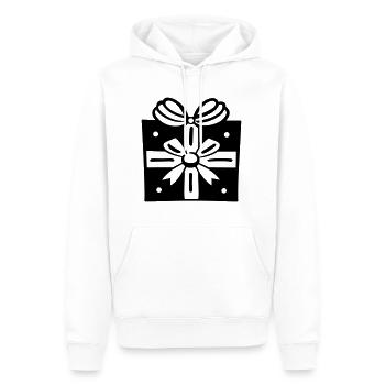Petite boite cadeau - Sweat à capuche Premium bio Homme - blanc - Devant - Nico (187cm)
