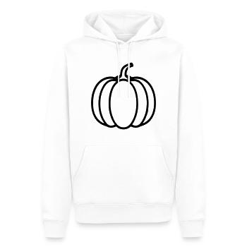 Kürbis - Männer Premium Bio Hoodie - Weiß - Vorne - Nico (187cm)
