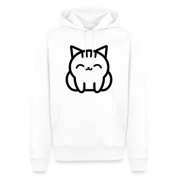 Katze - Männer Premium Bio Hoodie - Weiß - Vorne - Nico (187cm)
