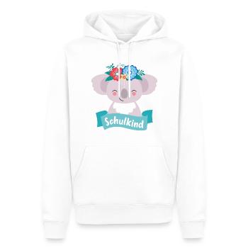 Écolier Koala - Sweat à capuche Premium bio Homme - blanc - Devant - Nico (187cm)