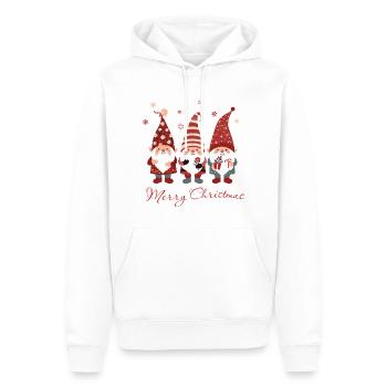 Trois nains de Noël drôle - Sweat à capuche Premium bio Homme - blanc - Devant - Nico (187cm)