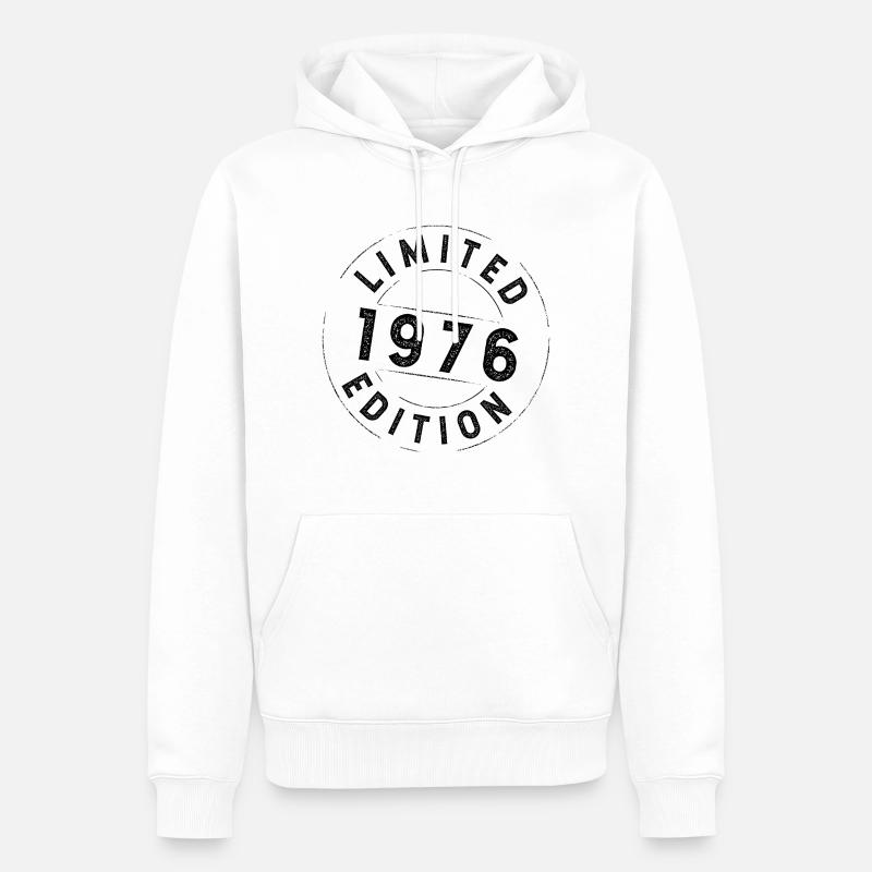 Edition limitée 1976 - Sweat à capuche Premium bio Homme - blanc