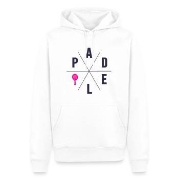 Padel tennis padel player filles femmes padel - Sweat à capuche Premium bio Homme - blanc - Devant - Nico (187cm)