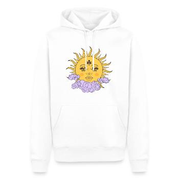 Wolken und sonne - Männer Premium Bio Hoodie - Weiß - Vorne - Nico (187cm)