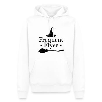 Vielflieger - Männer Premium Bio Hoodie - Weiß - Vorne - Nico (187cm)