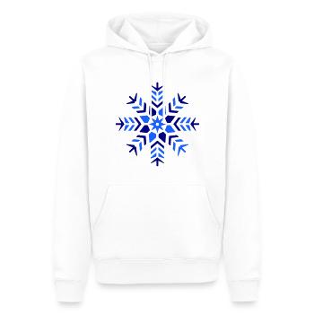Icône de neige de flocon de neige - Sweat à capuche Premium bio Homme - blanc - Devant - Nico (187cm)