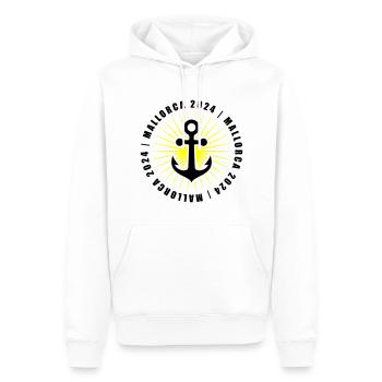Mallorca 2024 Urlaub - Männer Premium Bio Hoodie - Weiß - Vorne - Nico (187cm)