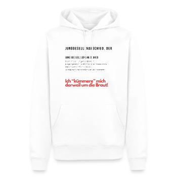 Junggesellenabschied Der - Männer Premium Bio Hoodie - Weiß - Vorne - Nico (187cm)