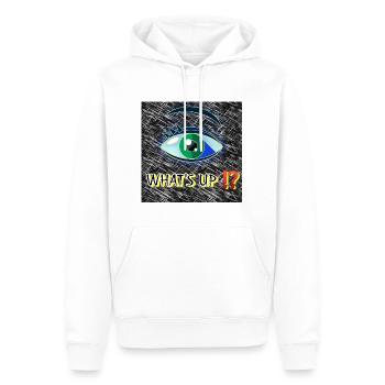 What's up !? - Club WoW - 2023 - Männer Premium Bio Hoodie - Weiß - Vorne - Nico (187cm)