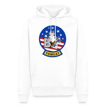 Tomcat F-14 B - Sweat à capuche Premium bio Homme - blanc - Devant - Nico (187cm)