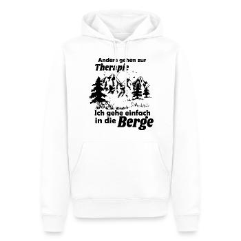 Andere gehen zur Therapie ich geh Wandern Geschenk - Männer Premium Bio Hoodie - Weiß - Vorne - Nico (187cm)
