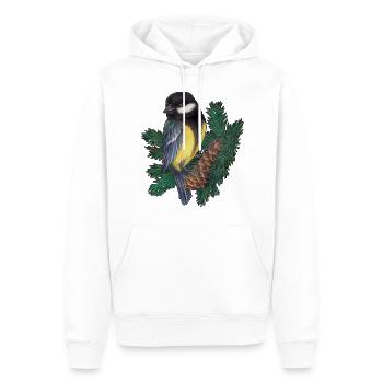 Niedliche Kohlmeise Naturliebhaber Ornithologe - Männer Premium Bio Hoodie - Weiß - Vorne - Nico (187cm)