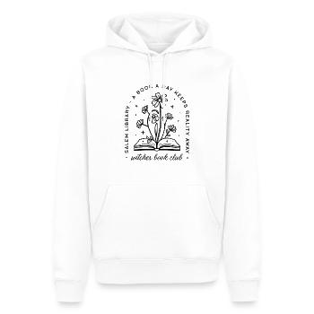 Buchliebhaber Club ästhetische Bücher Hexerei - Männer Premium Bio Hoodie - Weiß - Vorne - Nico (187cm)