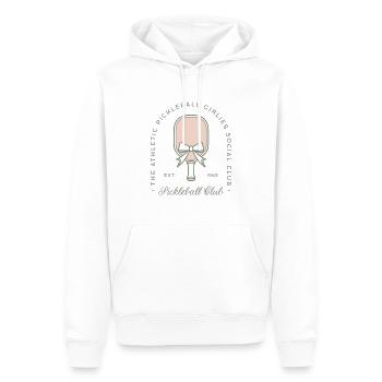Pickleball club filles amie équipe aesthetic - Sweat à capuche Premium bio Homme - blanc - Devant - Nico (187cm)