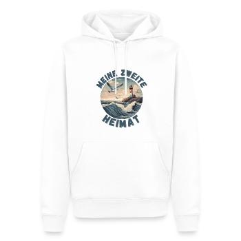 Urlaub an der Nordsee und Ostsee zweite Heimat - Männer Premium Bio Hoodie - Weiß - Vorne - Nico (187cm)