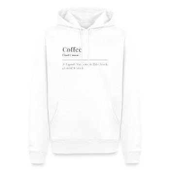 Coffee - Männer Premium Bio Hoodie - Weiß - Vorne - Nico (187cm)