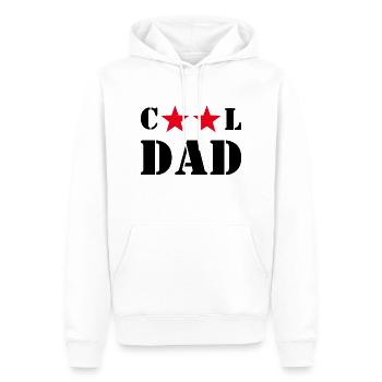 COOL DAD - COOL DADDY - Männer Premium Bio Hoodie - Weiß - Vorne - Nico (187cm)