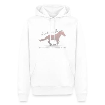 Arabian Horse - where elegance meets drama - Männer Premium Bio Hoodie - Weiß - Vorne - Nico (187cm)