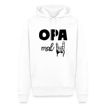 Opa mal Zwei 2 Kinder Rock'n' Roll Großvater - Männer Premium Bio Hoodie - Weiß - Vorne - Nico (187cm)