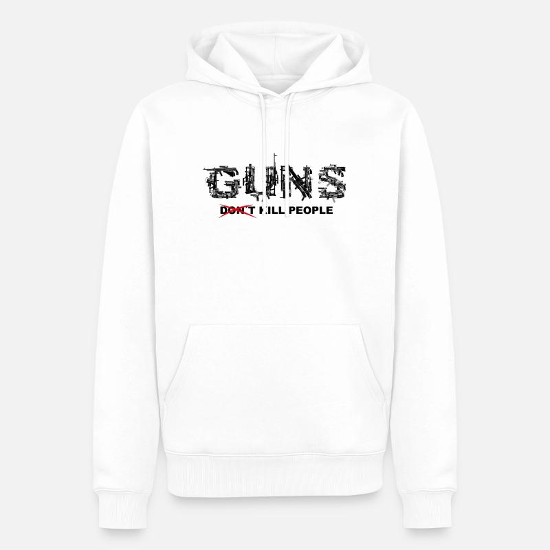 ARMES - Sweat à capuche Premium bio Homme - blanc