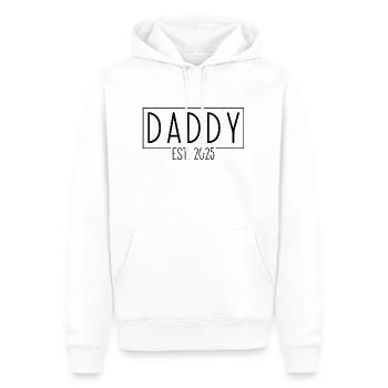 Daddy Est. 2025 - Men’s Premium Organic Hoodie - white - Front - Nico (187cm)