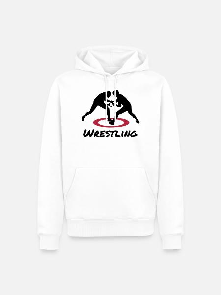 Wrestling - Men’s Premium Organic Hoodie - white