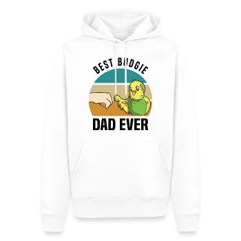 Perruche ondulée - Sweat à capuche Premium bio Homme - blanc - Devant - Nico (187cm)