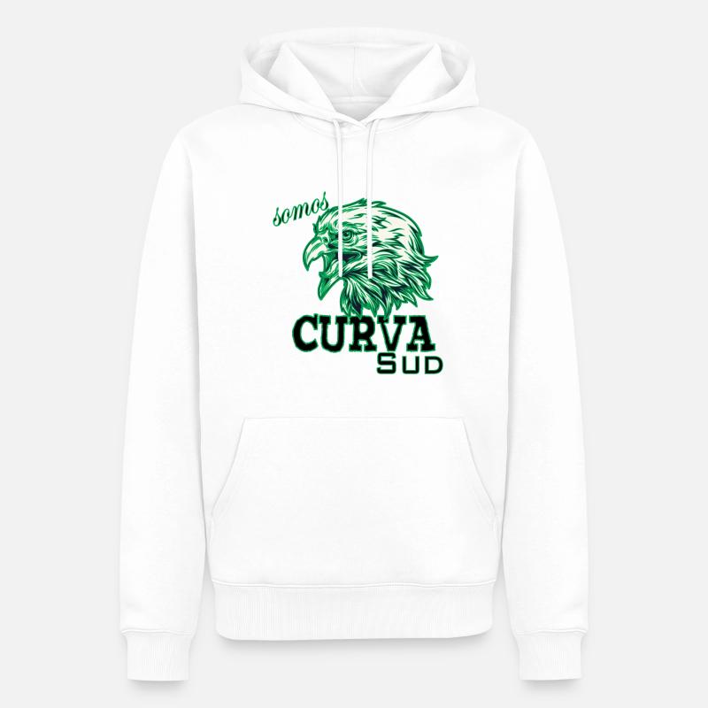 somos Curva Sud - Sweat à capuche Premium bio Homme - blanc