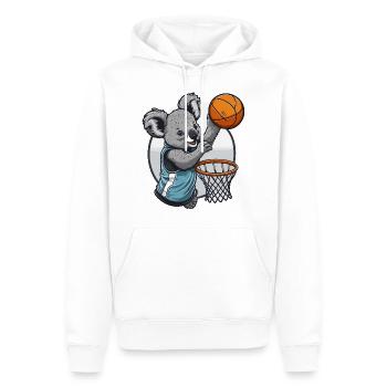 Hoops Koala - Sweat à capuche Premium bio Homme - blanc - Devant - Nico (187cm)