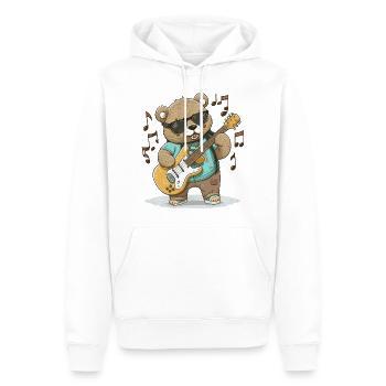 Bären-Wippe - Männer Premium Bio Hoodie - Weiß - Vorne - Nico (187cm)