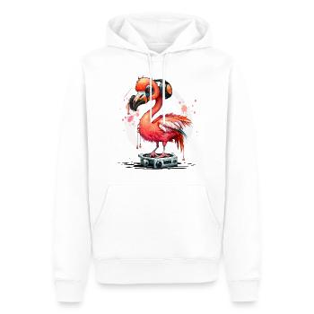 Groovy Pink Vogel - Männer Premium Bio Hoodie - Weiß - Vorne - Nico (187cm)