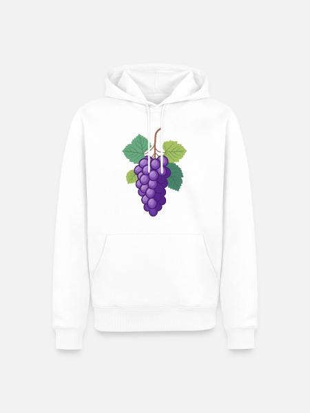Raisins - Sweat à capuche Premium bio Homme - blanc