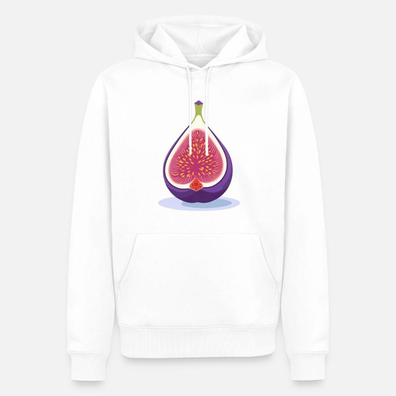 Figue - Sweat à capuche Premium bio Homme - blanc