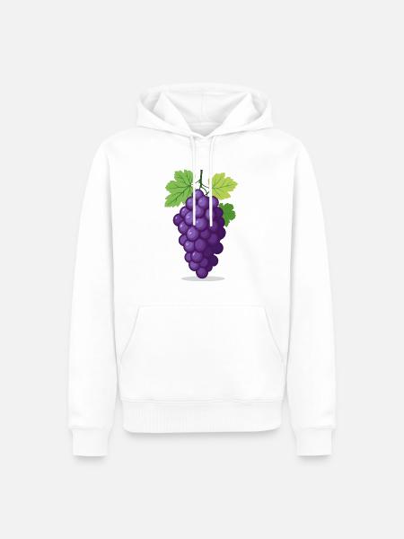 Grapes - Men’s Premium Organic Hoodie - white